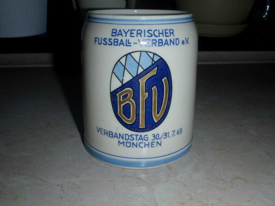 Mitterteich Fussball Bayerischer 1949r.  - stary kufel Niemiecki .