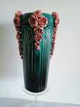 Stary ceramiczny wazon secesja