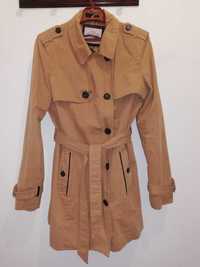 Płaszcz wiosenno-jesienny, rozmiar XL, beżowy.
