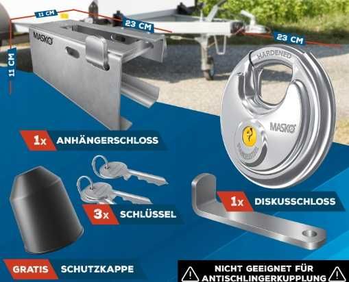 Blokada przyczepy zabezpieczenie antykradzieżowe Masko