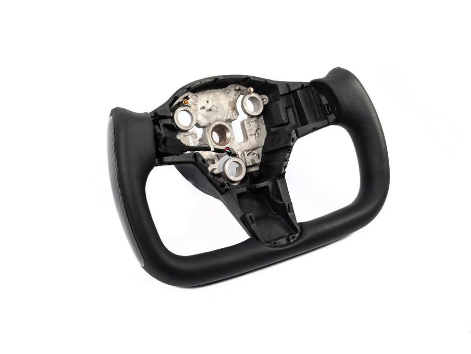 Tesla Model Y Кермо штурвал Шкірвініл, карбон, з підігрівом