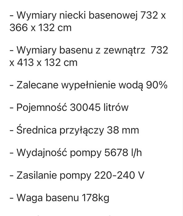 Basen ogrodowy stelażowy Bestway 7m