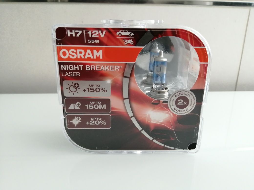 Lâmpadas H4 OSRAM Night Breaker LASER + 150m - Novas