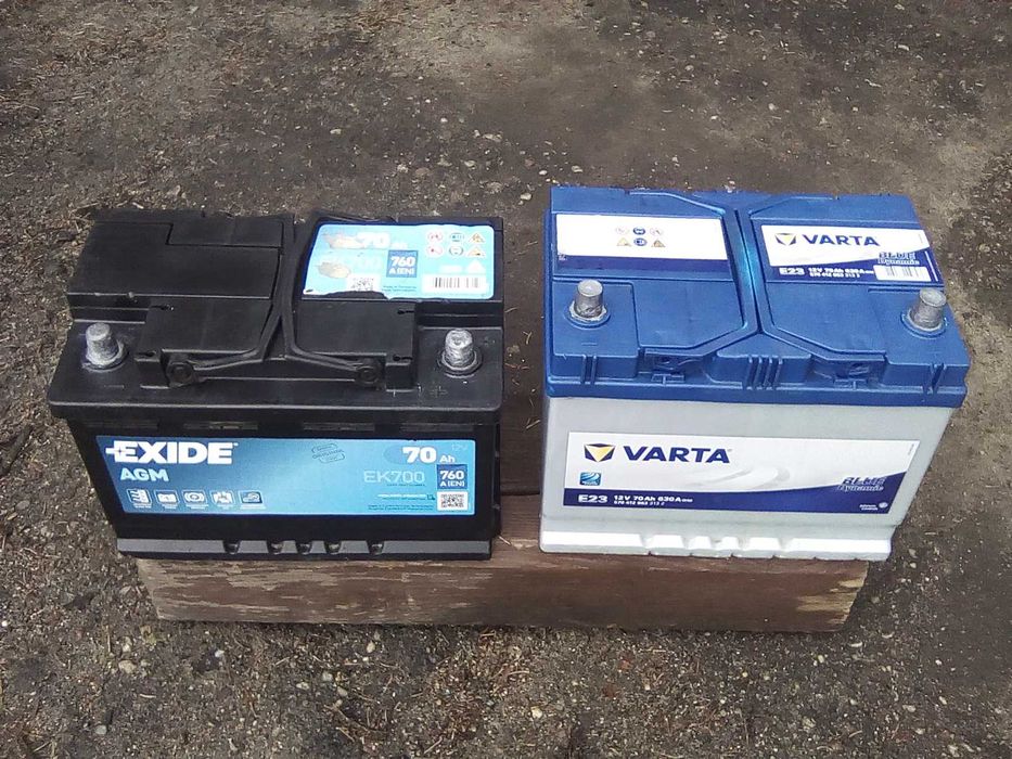 Akumulator EXIDE AGM 70ah 760a , VARTA BLUE dynamic 70ah 630a