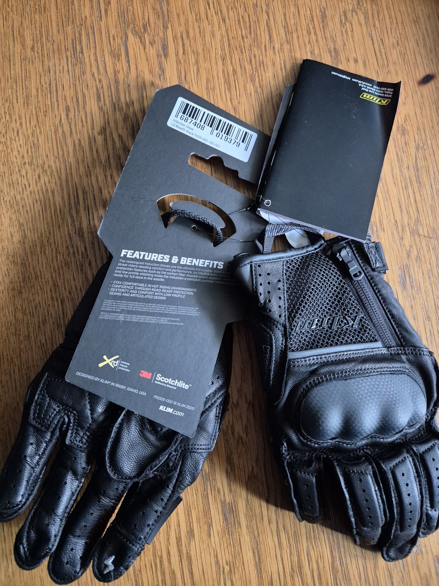 Rękawice indukcyjne KLIM black r. L/9.5