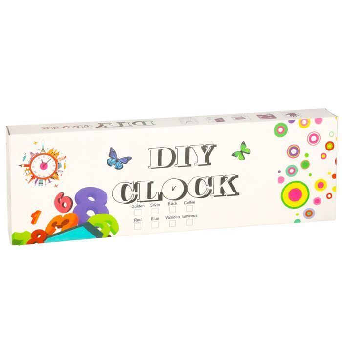 Zegar Ścienny Naklejany Diy Regulowany 100-120 Cm Czarny Złoty 12 Cyfr