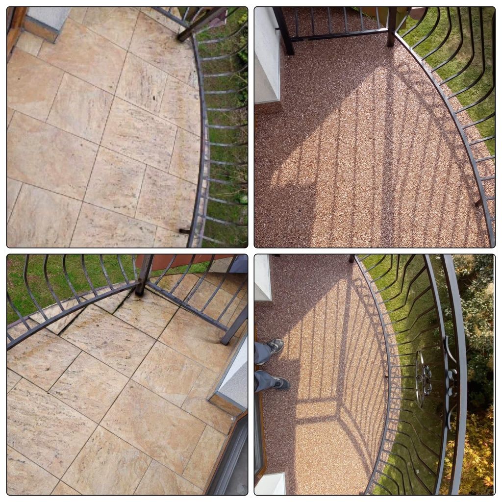Kamienny dywan  Mikrocement  Plytki