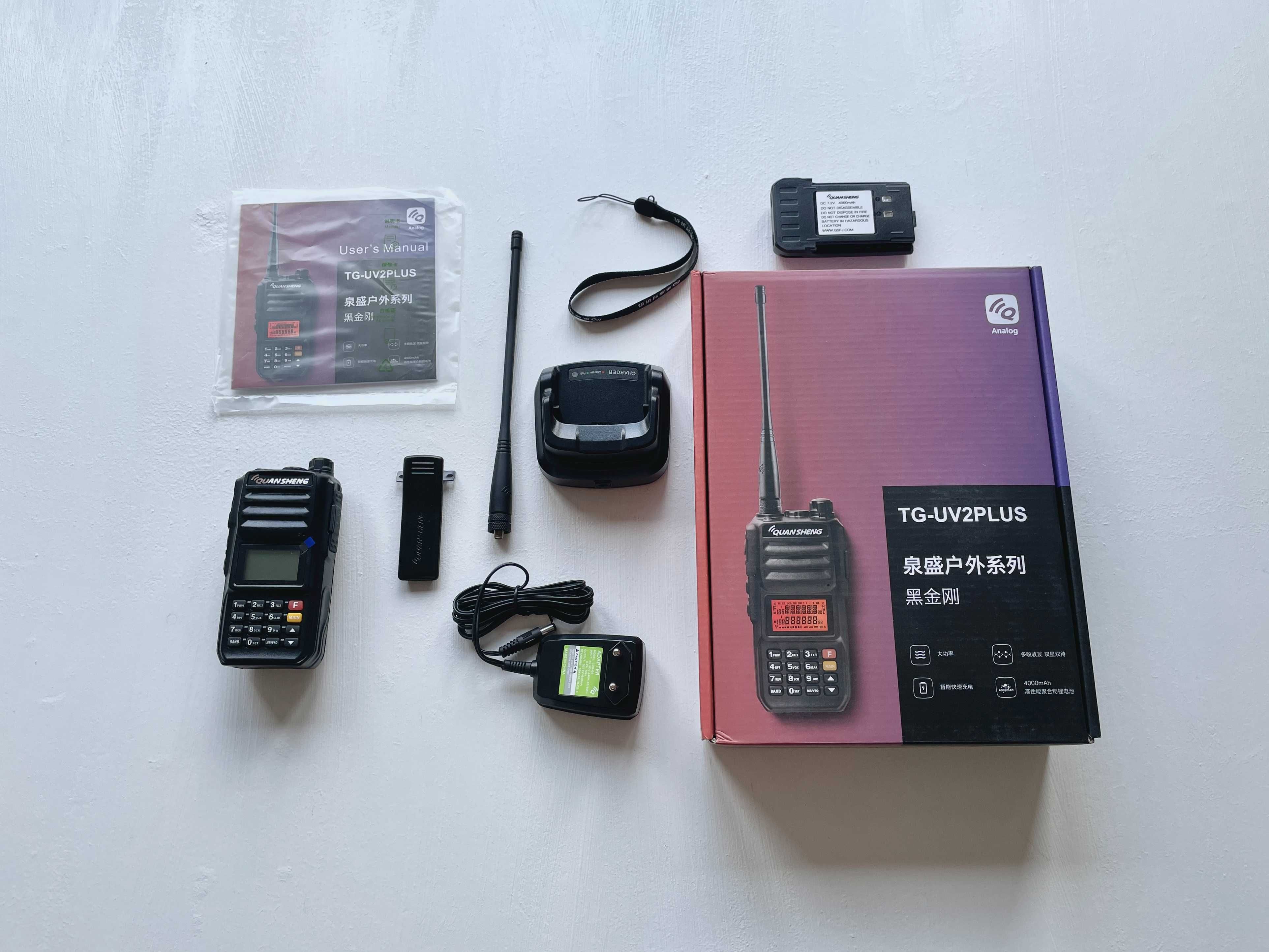 Портативна рація Quansheng TG-UV2 Plus Black 10W 4000 mAh
