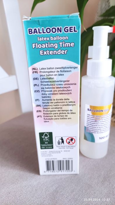 Żel do przedłużenia trwałości balonów lateksowych