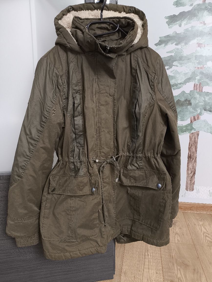 Damska parka zimowa parka przejściowa kurtka ciążowa