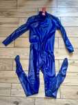 509/ Niebieski kombinezon catsuit unisex M mocny vinyl spandex stopy