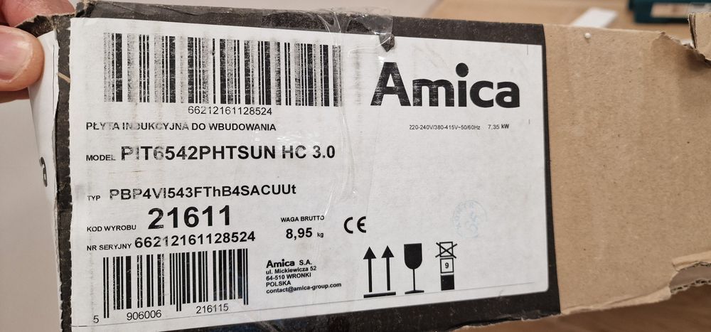 Płyta indukcyjna Amica pit6542phtsun hc 3.0