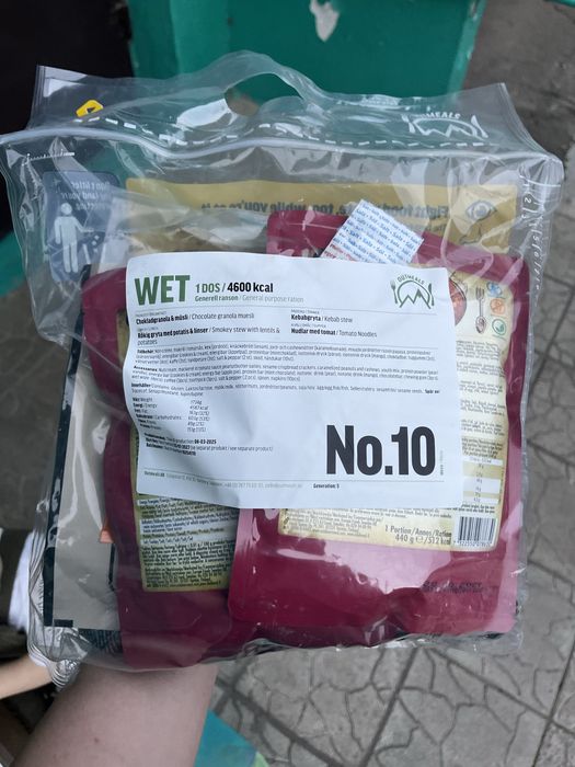 Сухпай Швеція меню 33 и 29