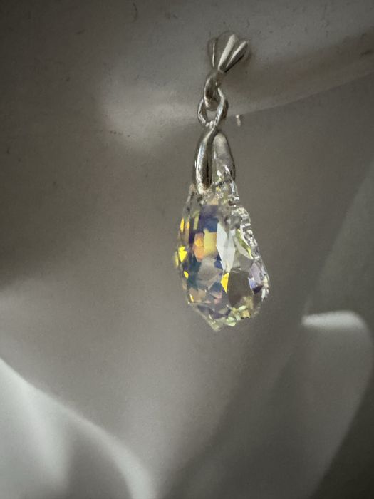 Swarovski kryształy kolczyki srebro