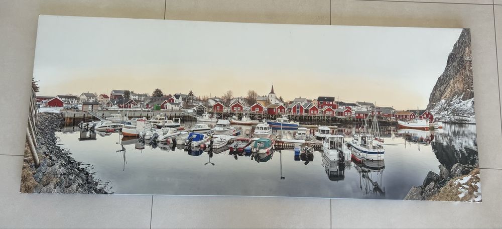 Obraz „Boats in small harbour” Tavla Canvas 60x150