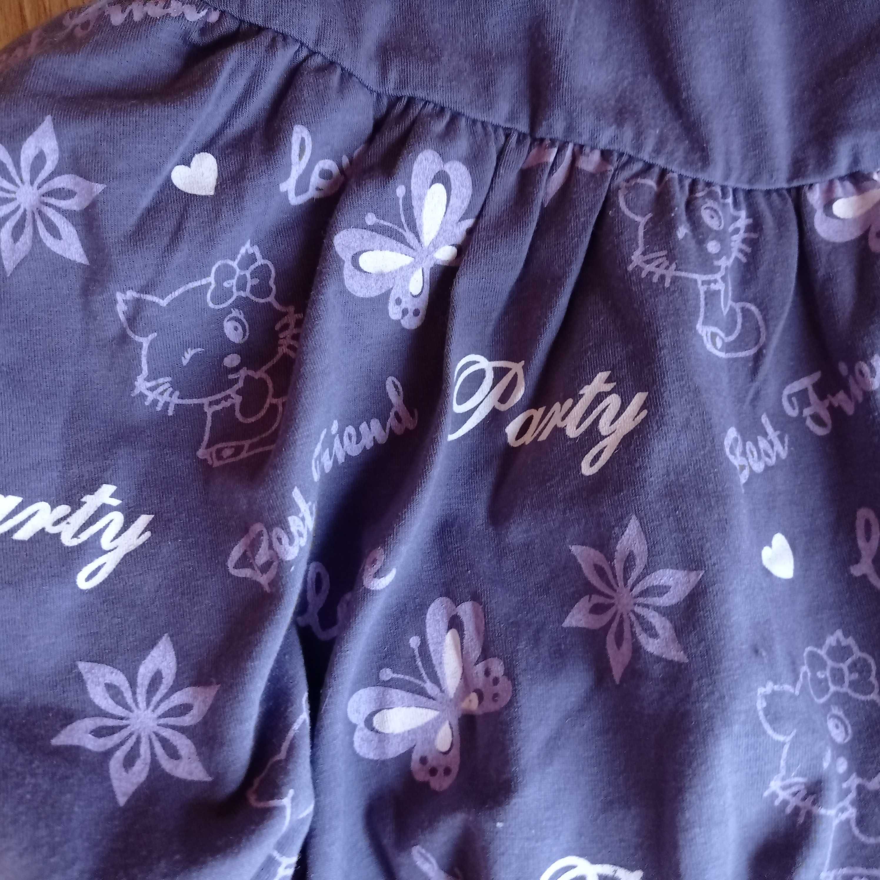 Hello Kitty Spódniczka fioletowa bombka cyrkonie bawełna rozm.134-140