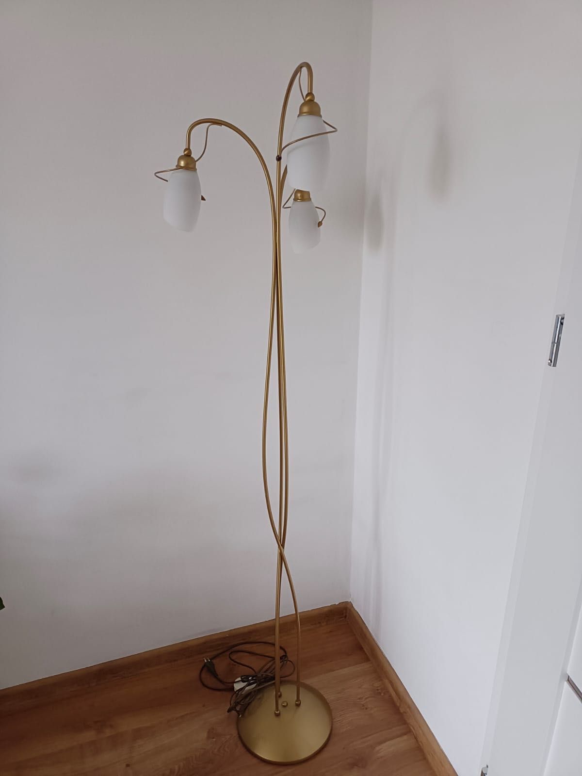 Lampa stojąca złota