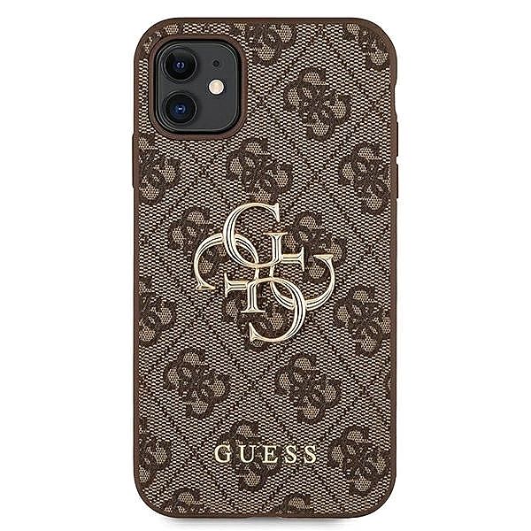 Etui Guess 4G Big Metal Logo na iPhone 11 / Xr - brązowe