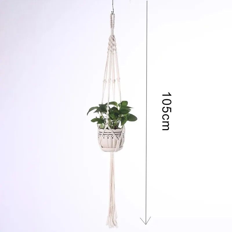 Macramé: Suporte suspenso para vasos de plantas | Artesanal