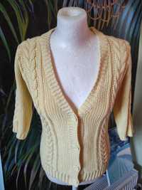 Sweterek damski zapinany z krótkim rękawem