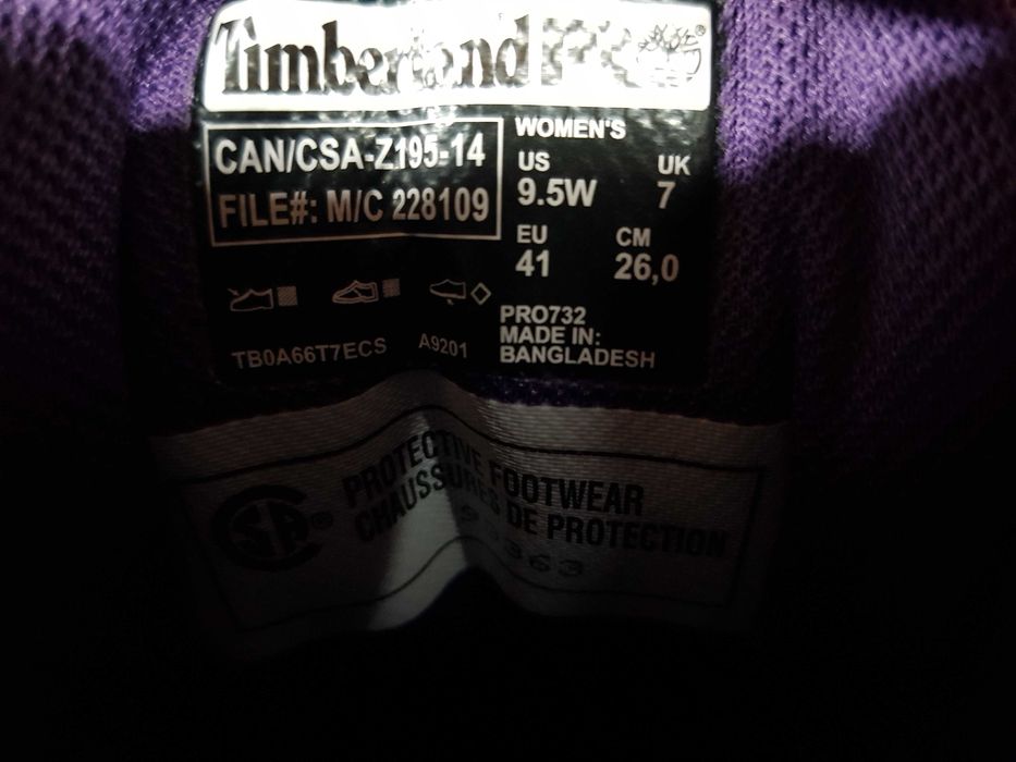 Buty robocze TIMBERLAND rozm 41 wkł 27 cm