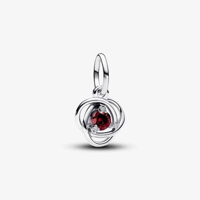 Pendente Circulo Eternidade Vermelho Pandora em Prata de Lei 925 Novo!