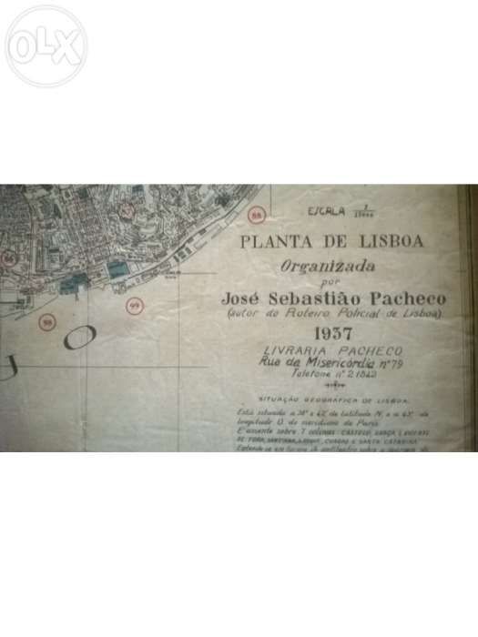Mapa antigo de Lisboa Vendo à melhor oferta!