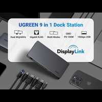 Adapter Ugreen CM615 USB-C 8 Portów 4K 60Hz - Szary