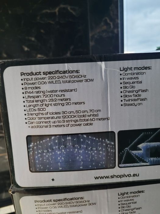 Girlanda świetlna na zewnątrz 500 LED