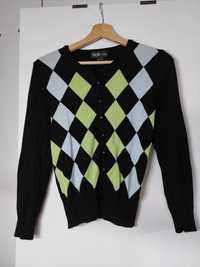 Sweter w kratkę 36/S sweterek w romby Style&Co sweter w romby bluzka
