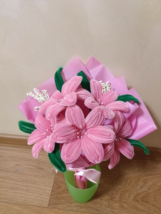 Квіти з синельного дроту. Букет. Подарунок.