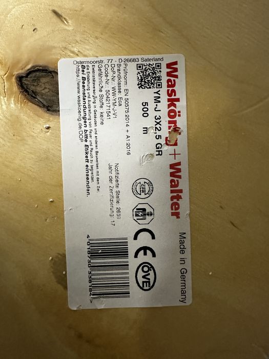 Kabel 3x2.5 3x1.5 Nowy , rozne kawalki