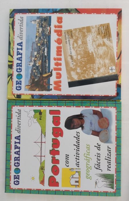 Geografia divertida - 7 livros e 1 estojo com dvd novos caixa original