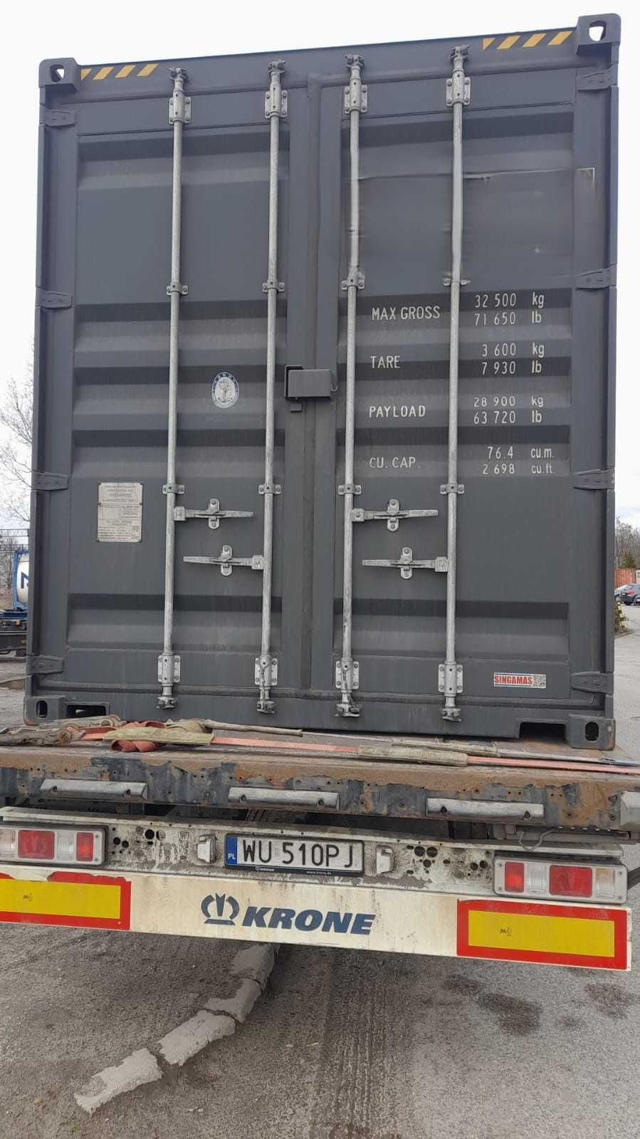 Kontener magazynowy 40HC (12 m) NOWY - Transport Cała Polska