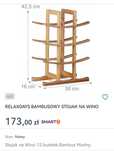 Stojak na wino relaxdays  bambusowy 12 butelek