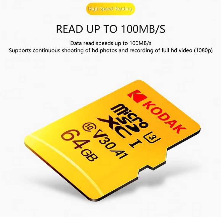 Karta pamięci KODAK 128GB micro SDXC szybka  i niezawodna