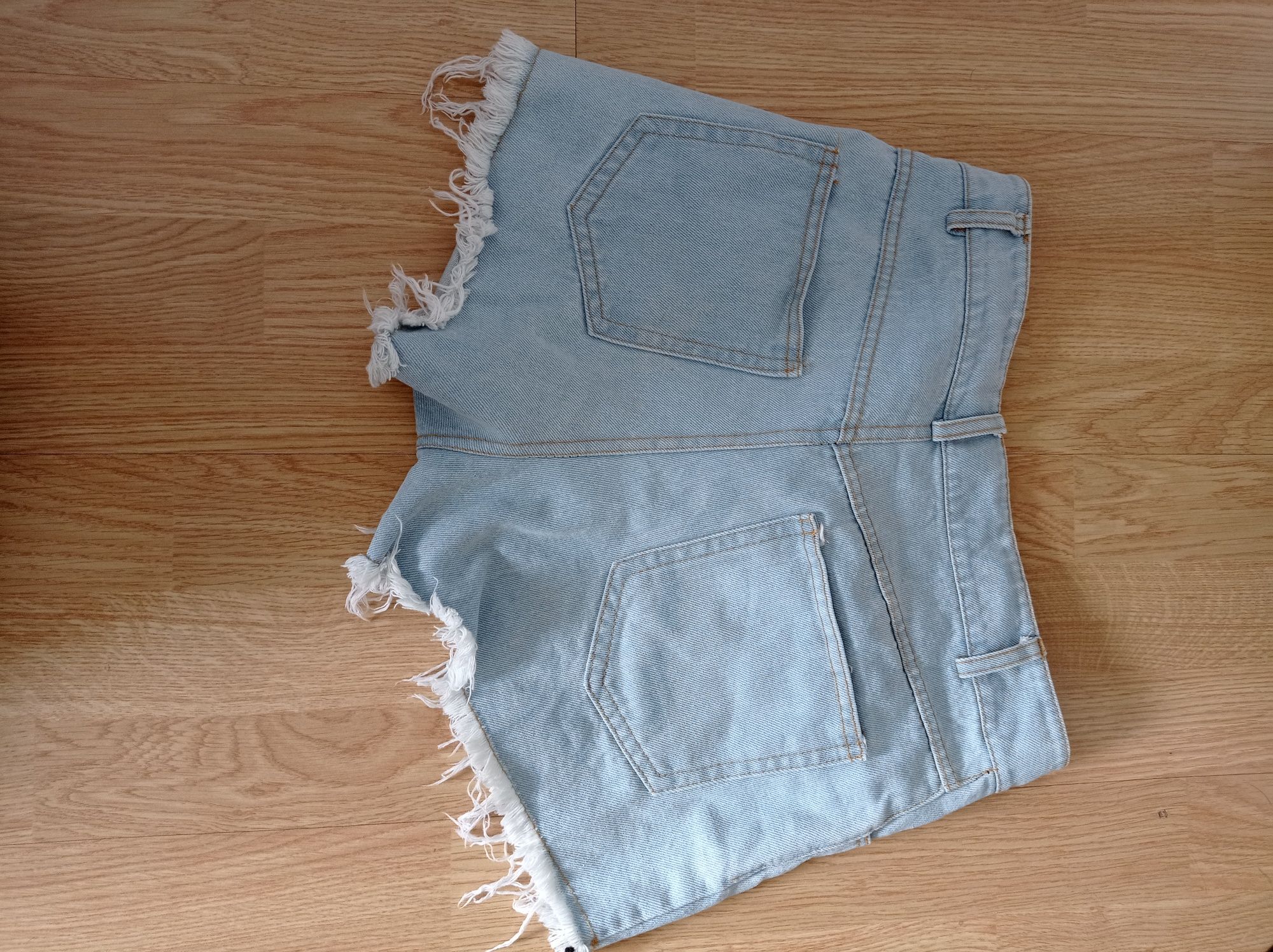 Szorty jeansowe spodnie 36 S jasnoniebieskie