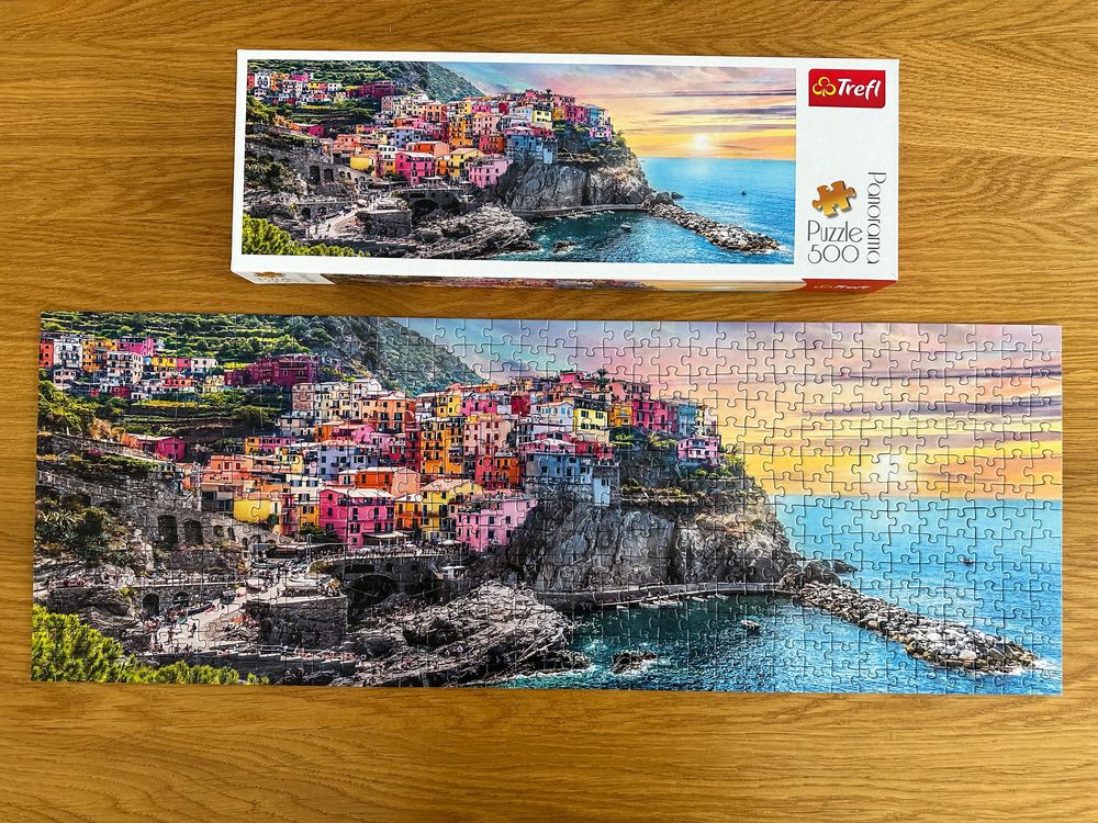 Puzzle 500 elementów panorama Trefl Vernazza o zachodzie słońca Włochy