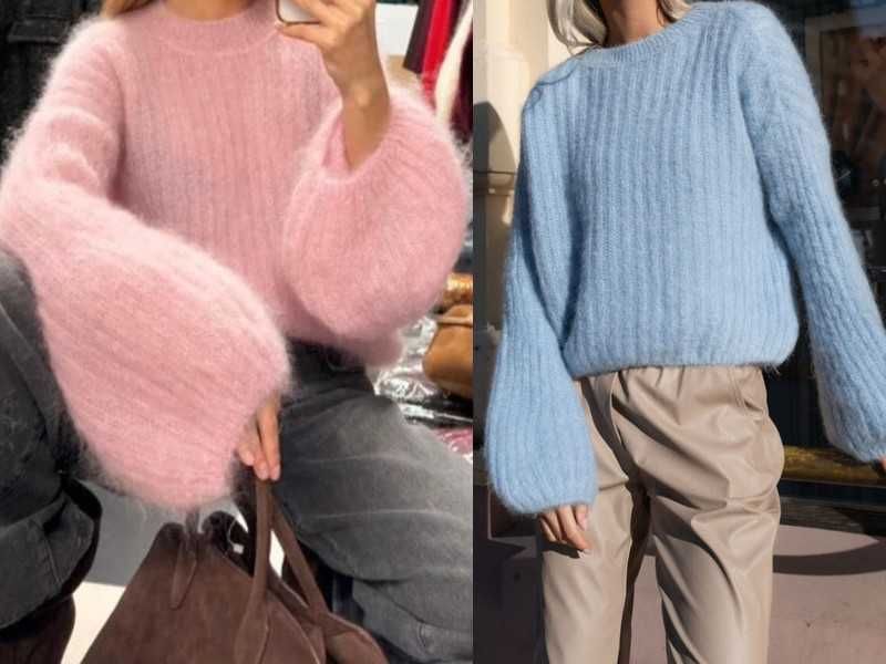 Rezerwacja Viralowy sweter moher Lemonada sweterek dzwonek mięta