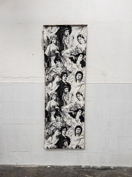 Grande impressão em papel de parede, anos 60