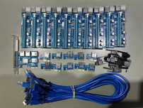 Riser 008C 10 kompletów + jeden adapter Riser PCIe USBx4
