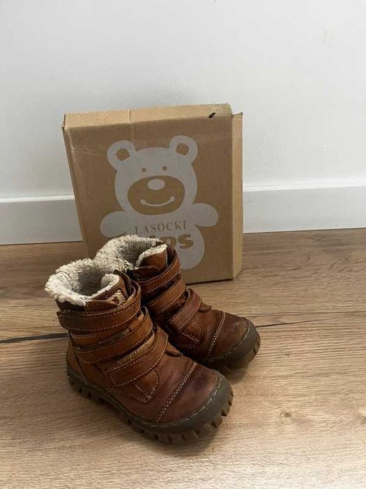 !Wyprzedaż! Brązowe buty kozaczki Lasocki kids 24