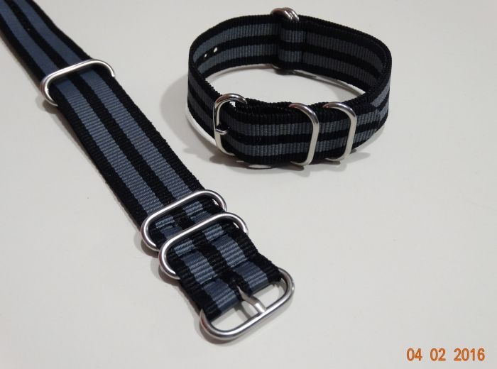 Pasek Bond Zulu strong nylonowy 20 i 22mm 5 ringow