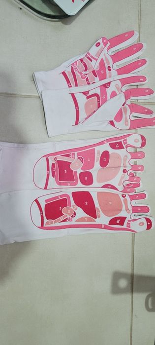 Массажные перчатки, трафарет для ресниц