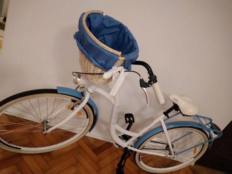 Rower miejski Goetze Blueberry 28" z koszem na zakupy