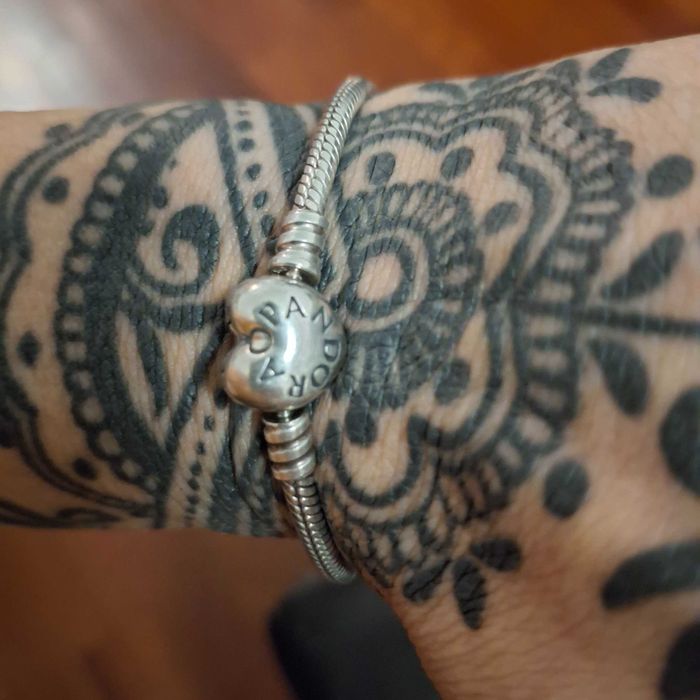 3 Pulseiras PANDORA ORIGINAIS coração 18cms, fecho Barril 18 e 18.5cms