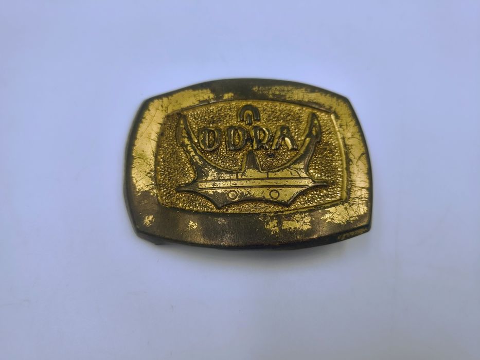 Stara klamra do paska ODRA mosiądz.