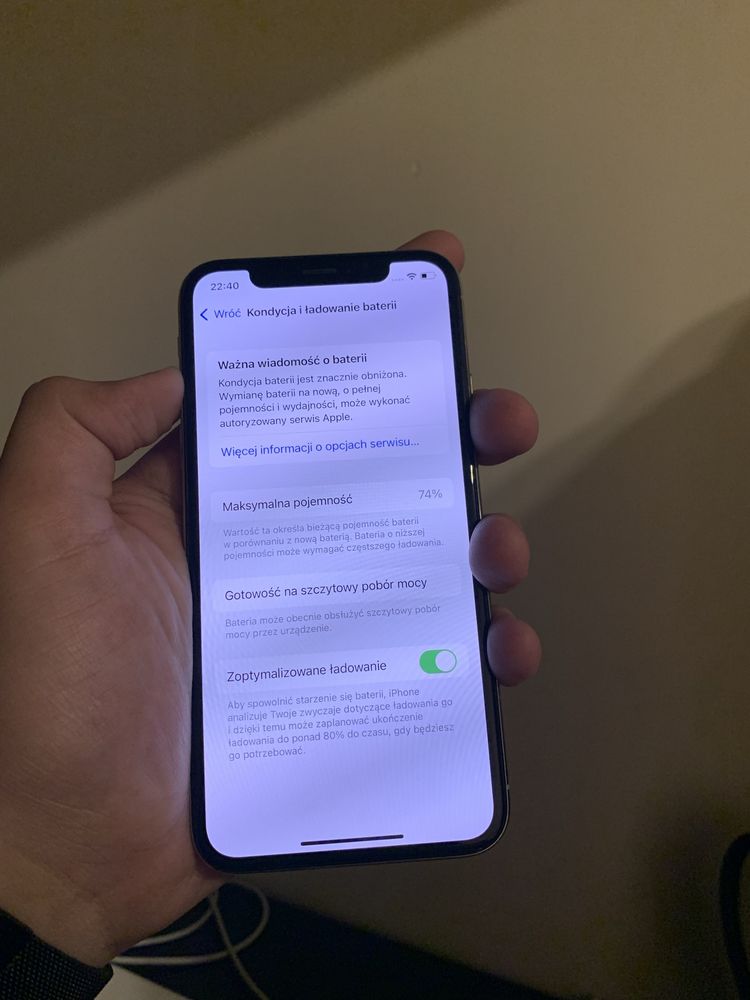 Iphone X 64GB White w BDB stanie