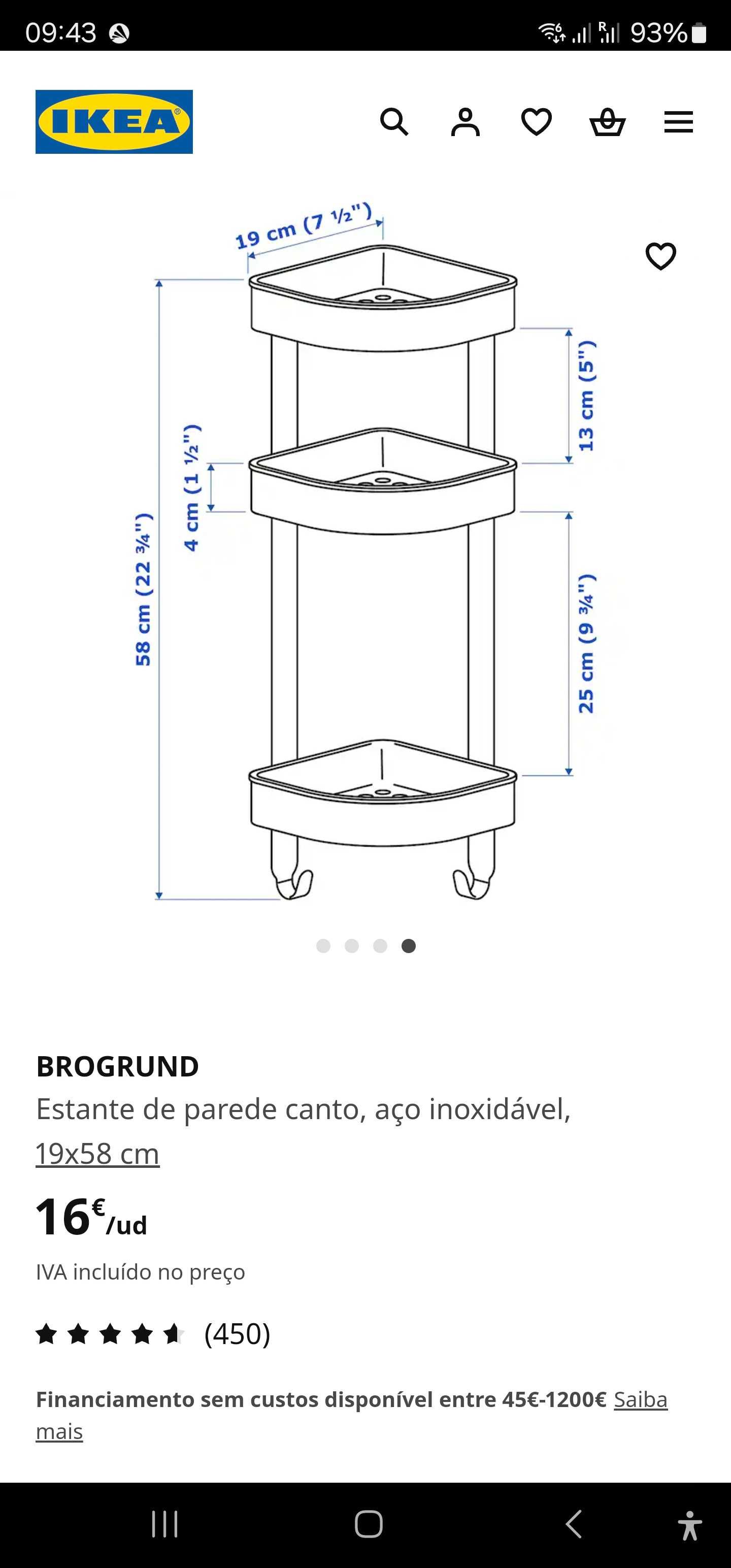 Prateleira WC Ikea