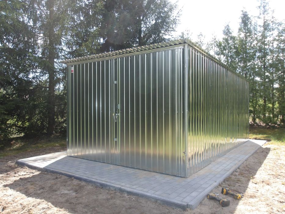 Garaż Blaszany 3x5 Ocynk • Brama Dwuskrzydłowa • Montaż i Dostawa